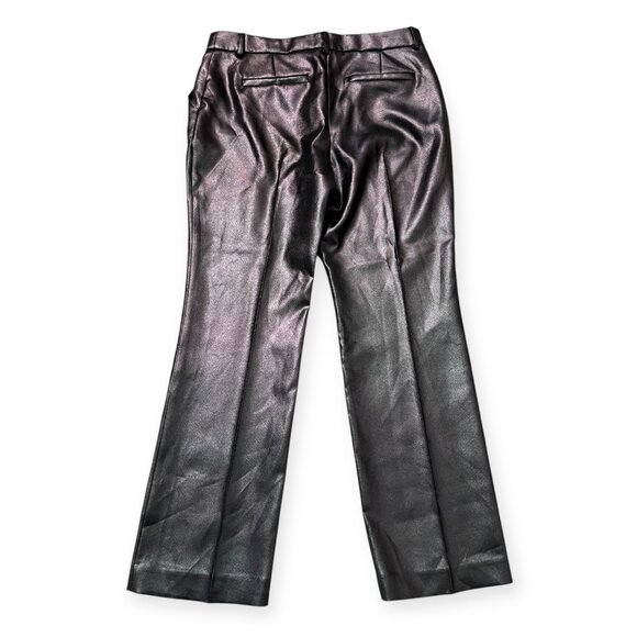 Express Editor Boot Pants 10S Metallic Dark Gray Mid Rise Bootcut Stretch Career - Picture 2 of 10